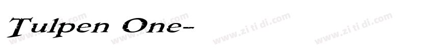 Tulpen One字体转换